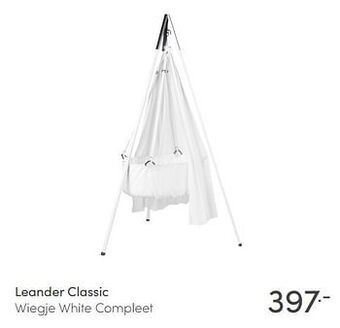 Baby & Tiener Leander classic wiegje white compleet aanbieding