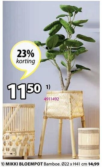 Jysk Mikki bloempot aanbieding