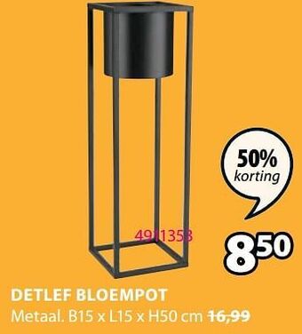 Jysk Detlef bloempot aanbieding