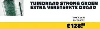 Bouwcenter Frans Vlaeminck Tuindraad strong groen extra versterkte draad 1.83 x 25 m aanbieding