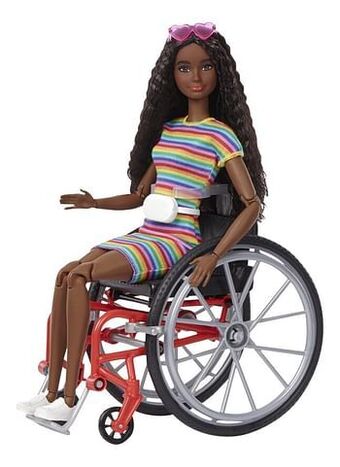 Dreamland Barbie Fashionistas 166 - Barbie in rolstoel regenboog aanbieding