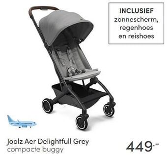 Baby & Tiener Joolz aer delightfull grey compacte buggy aanbieding