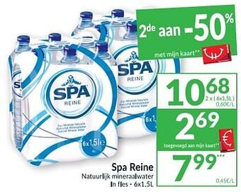 Intermarché Spa reine natuurlijk mineraalwater aanbieding