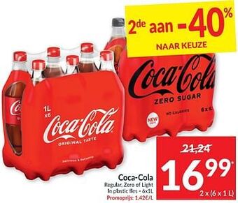 Intermarché Coca-cola regular zero of light aanbieding