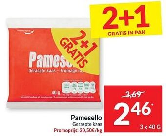Intermarché Pamesello geraspte kaas aanbieding