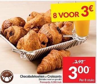 Intermarché Chocoladekoeken of croissants aanbieding