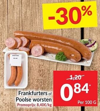Intermarché Frankfurters of poolse worsten aanbieding