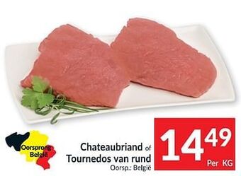 Intermarché Chateaubriand of tournedos van rund aanbieding