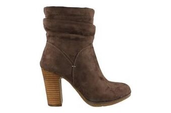 Berca Shoes Double Heart Laars Dames Trend Zaklaarsje - Taupe aanbieding