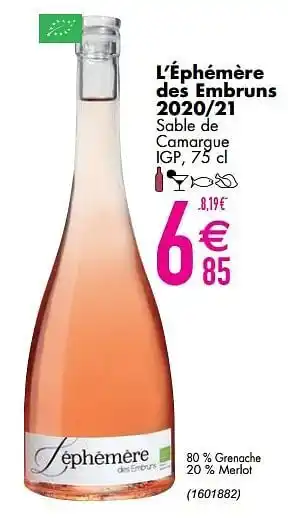 Cora L’éphémère des embruns 2020-21 sable de camargue igp aanbieding