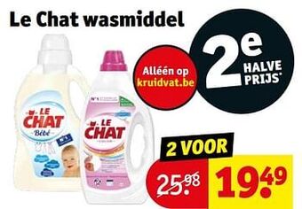 Kruidvat Le chat wasmiddel aanbieding