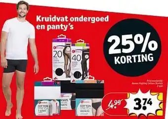 Kruidvat Dames highleg cotton stretch aanbieding