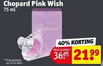 Kruidvat Chopard pink wish aanbieding