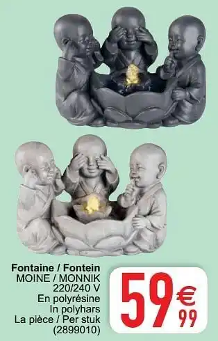 Cora Fontaine - fontein moine - monnik aanbieding