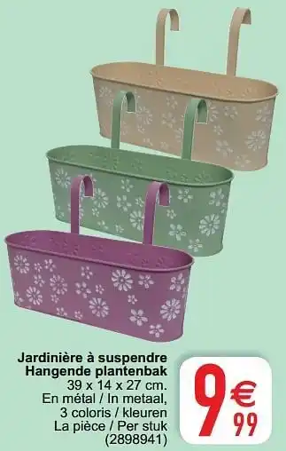 Cora Jardinière à suspendre hangende plantenbak aanbieding