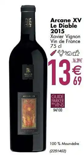 Cora Arcane xv le diable 2015 xavier vignon vin de france aanbieding