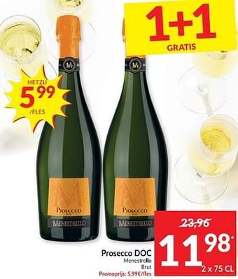Intermarché Prosecco doc menestrello brut aanbieding