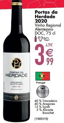 Cora Portas da herdade 2020 vinho regional alentejano doc aanbieding