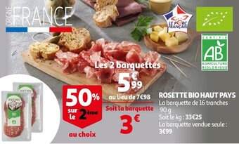 Auchan Rosette Bio Haut Pays aanbieding