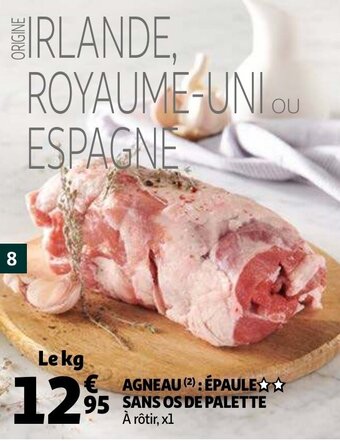 Auchan Agneau : Epaule Sans Os De Palette aanbieding