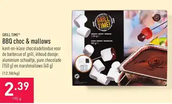ALDI Grill Time BBQ choc & mallows 190g aanbieding