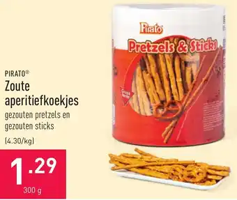 ALDI Pirato Zoute aperitiefkoekjes 300g aanbieding