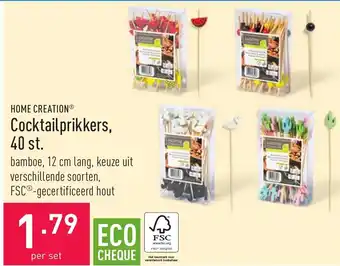 ALDI Home Creation Coctailprikkers 40st aanbieding