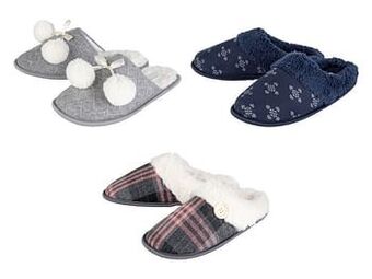 Lidl ESMARA® Pantoffels met teddyvoering aanbieding