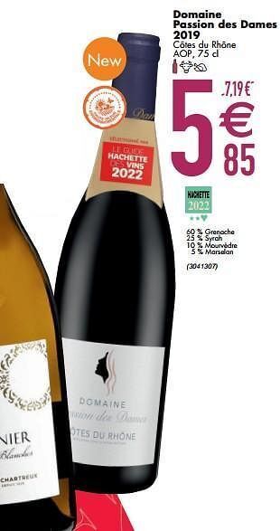 Cora Domaine passion des dames 2019 côtes du rhône aop aanbieding