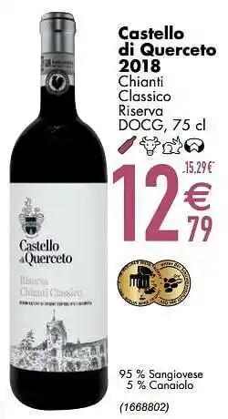 Castello di querceto 2018 chianti classico riserva docg