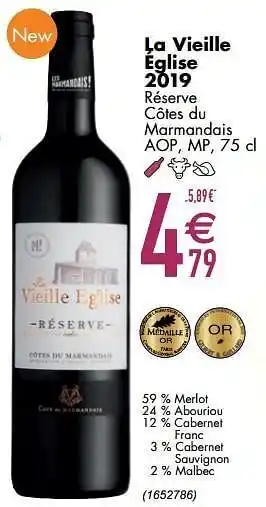 Cora La vieille église 2019 réserve côtes du marmandais aop, mp aanbieding