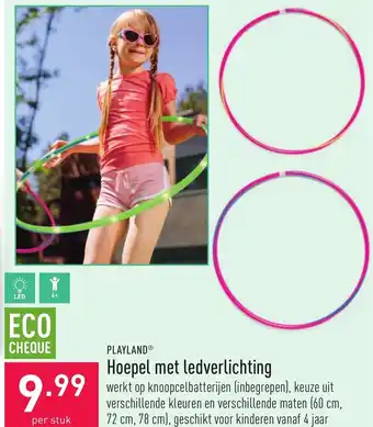 ALDI Playland Hoepel met ledverlichting aanbieding