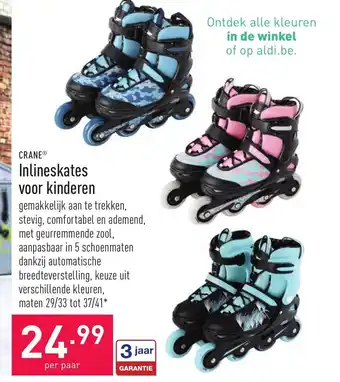 ALDI Crane Kinder Inlineskates 29/33-37/41 aanbieding
