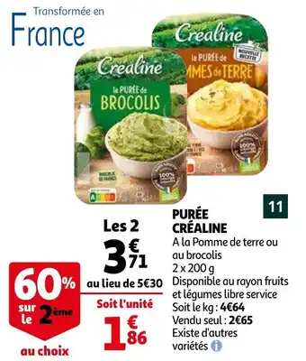 Auchan Puree Crealine aanbieding