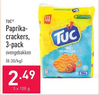 ALDI LU Tuc Paprikacrackers 3*100g aanbieding