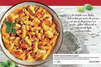 Bofrost Spirelli met kip en paprika aanbieding