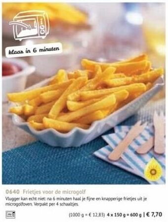 Frietjes voor de microgolf