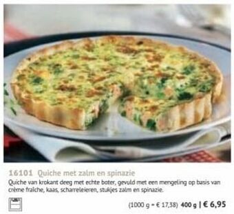 Bofrost Quiche met zalm en spinazie aanbieding