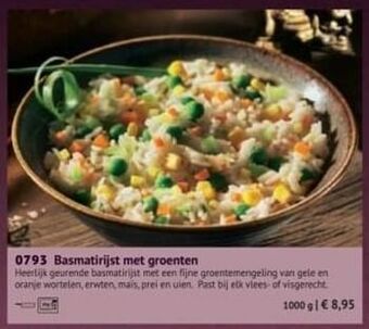 Basmatirijst met groenten