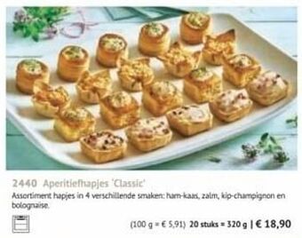 Bofrost Aperitiefhapjes classic aanbieding