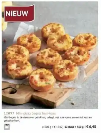 Mini pizza bagels ham-kaas