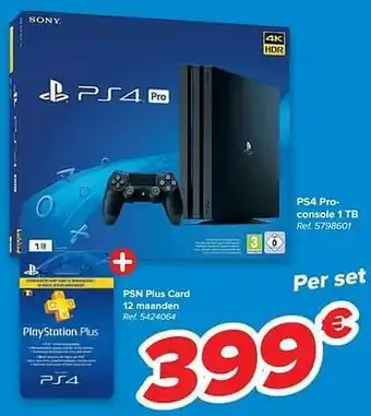 Carrefour Sony ps4 proconsole 1 tb aanbieding
