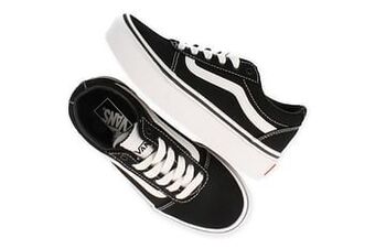 Berca Shoes Vans Sneaker Laag Meisjes/dames Maat 31/38 My Ward Platform Canvas Black - Zwart aanbieding