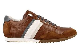 Berca Shoes 727 Cycleur De Luxe Veterschoen Heren Crash Volledig Leder - Cognac aanbieding
