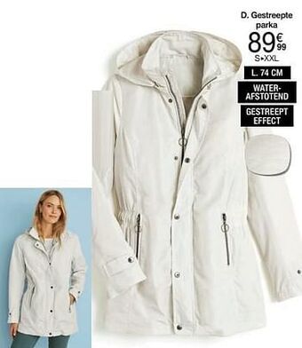 Damart Gestreepte parka aanbieding