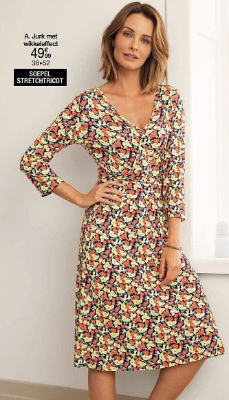 Damart Jurk met wikkeleffect aanbieding