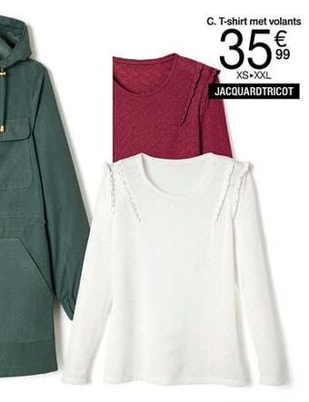 Damart T-shirt met volants aanbieding