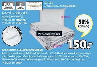 Jysk Falketind 4 seizoenendekbed aanbieding