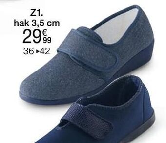 Pantoffel in textiel velcro-sluiting
