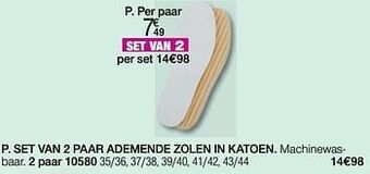 Damart Set van 2 paar ademende zolen in katoen aanbieding